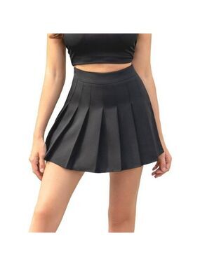 High Waisted Pleated Mini Skater Skirt with Shorts Tennis Golf School